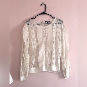 White Express Blouse Size Large